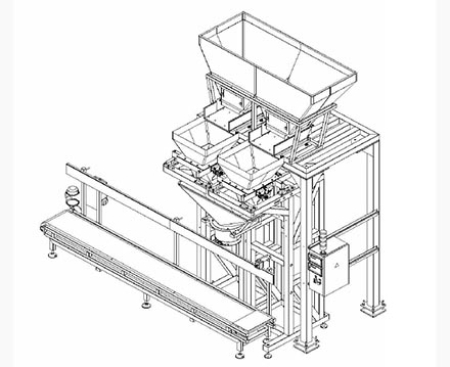 Линия для фасовки отрубей и жмыха в мешки