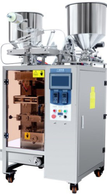 Автоматическая машина для фасовки жидких продуктов в двойной пакет саше модель HY-YS150