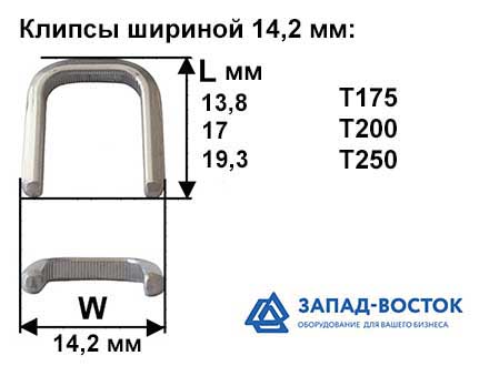 Клипсы шириной 14,2 мм Клипсы шириной 14,2 мм