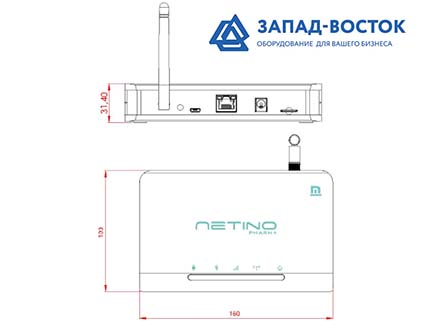 Малогабаритная приёмно регистрирующая станция Netino-PHARM радиоизмерений температуры и влажности с датчиков в холодильниках фармации